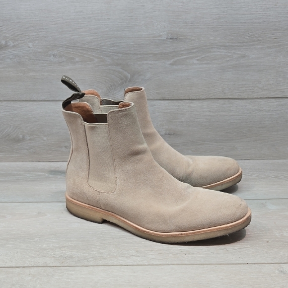 New Republic Men's Tan High Top Suede Chelsea Boots Shoes Sz 9M - Picture 1 of 13